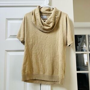 Sag Harbor Camel Cowl Neck Sweater